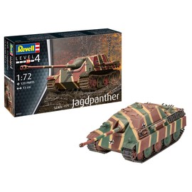 Revell Jagdpanther 03327 Sd.Kfz.173 Tank Model Kit 1:72, 13 cm Faithful Model Kit for Advanced Users, Unpainted