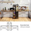 IRONCK Computer Desk 47" with Power Outlet and Storage Shelves,