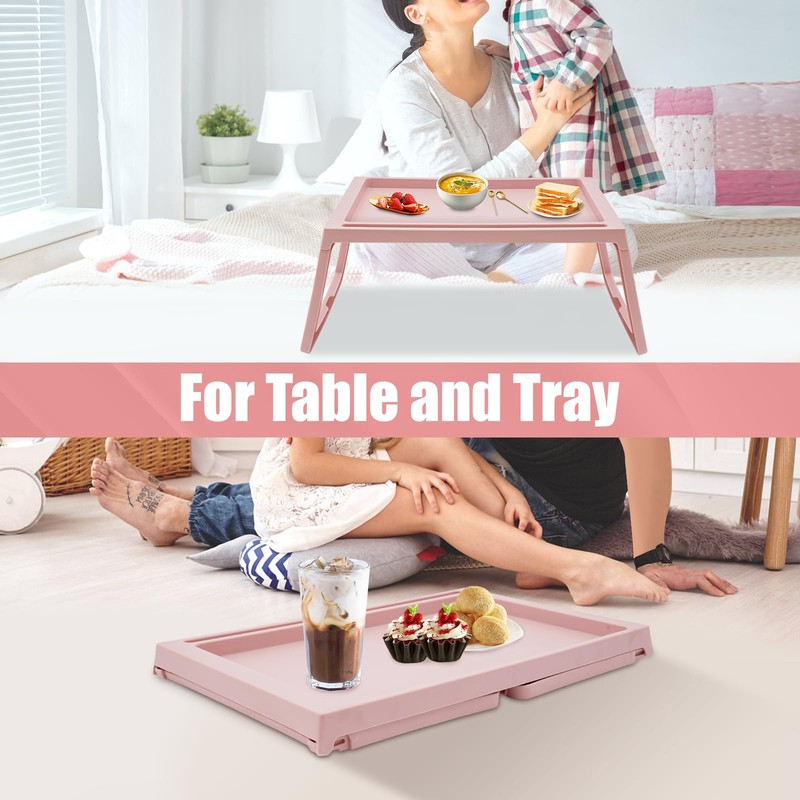 6 Pcs Breakfast in Bed Tray Folding Table Modern Plastic