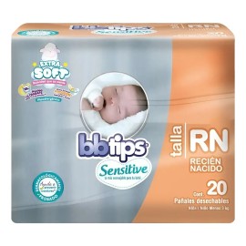 Pañal Bb Tips Recien Nacido 4 Paq Con 20 Pz=80 Pañales