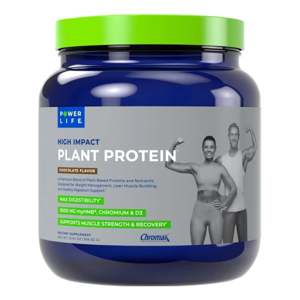 Power Life Proteina Vegetal Post-entreno Masa Muscular 387g Chocolate