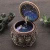 Vintage Music Box with 12 Constellations Rotating Goddess Twinkling LED