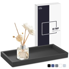 EGWON Shatterproof Toilet Tank Tray, Thick Silicone Soap Dispenser for Bathroom Vanity Tops