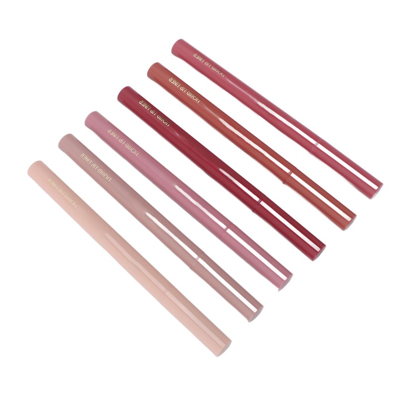 6 Colors Liquid Lip Liner Quick Drying Waterproof Long Lasting
