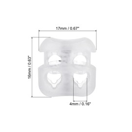 PATIKIL Cord Locks, 30 Pack Oval Spring Toggle Stopper for Drawstring Bag Shoelaces, Clear