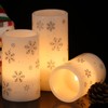 KunSween Christmas Flameless Candles with Timer, 3 Pack LED Pillar