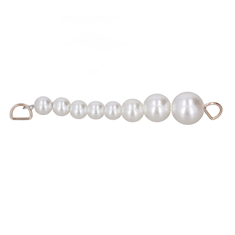 10Pcs Pearl Shoe Chains Polished ABS Resin Metal Buckle Widely