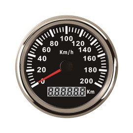 ELING Waterproof GPS Speedometer Odometer 200KM/H for Car Motorbike Buggy with Backlight 85mm 12V/24V