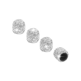 Stilnati 4 Pcs Diamond Crystal Car Tire Valve Caps Shining Dust-proof Wheel Valve Cover Vehicle Bling Sparkling White Diamond Car Styling Accessories, Crystal Rhinestone Car Tire Valve Caps