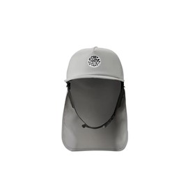Rip Curl Men's UPF 50+ Quick Dry High Profile Surf Hat with Removable Neck Flap, Grey