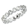 Stackable Expressions Sterling Silver White Topaz Stackable Ring Size 7