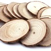 Fuhaieec 50pcs 2.4"-2.8" Unfinished Natural Wood Slices Circles with Tree