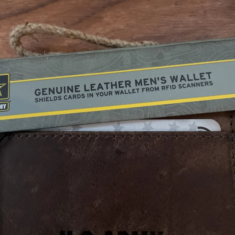 Armed Forces U.S. Armed Forces RFID Men's Genuine Leather Wallet