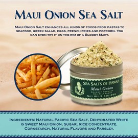 Maui Onion Hawaiian Sea Salt 3.5oz.Tin - Made in Hawaii