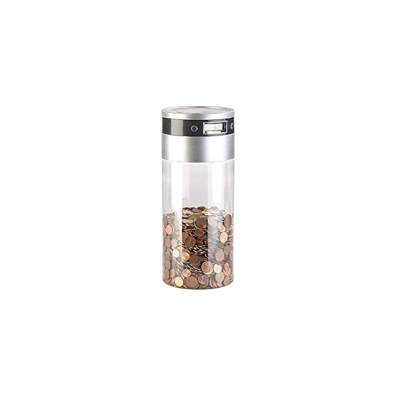 Infactory Coin Counter: XXL Money Box with Electronic Coin Counter