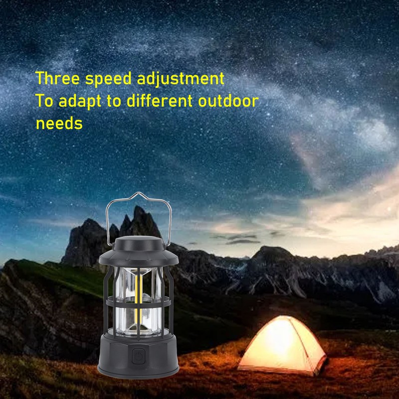 Rechargeable LED Camping Lantern Retro Portable Camping Lantern Survival Light