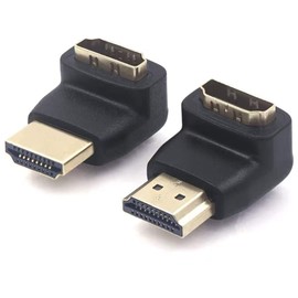 VCE HDMI 90 and 270 Degree Adapter 2-Pack, Right Angle HDMI Male to Female L Adapter Connector 3D&4K Supported
