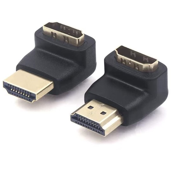 VCE HDMI 90 and 270 Degree Adapter 2-Pack, Right Angle