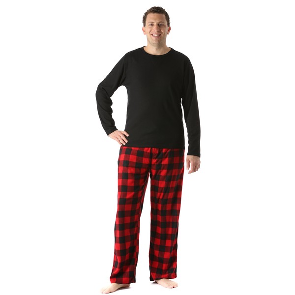 #followme 45910-1A-L Polar Fleece Pajama Pants Set for Men/Sleepwear/PJs