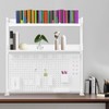 MARTEXBUY Clamp On Desk Organizer Shelf, Pegboard Multipurpose Countertop Desk