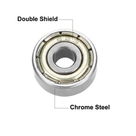 sourcing map Deep Groove Ball Bearings 623Z Double Shield 3 mm x 10 mm x 4 mm Chrome Steel DE de Pack of 10