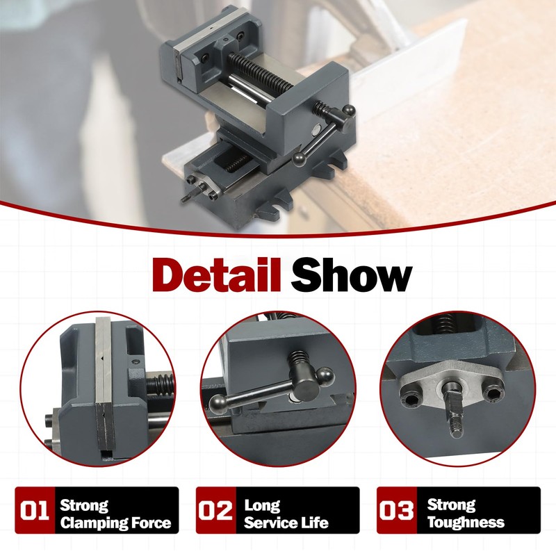 findmall 4 Inch Cross Slide Drill Press Heavy Duty Benchtop