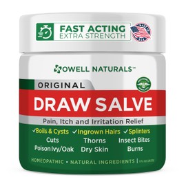 OWELL Naturals Drawing Salve Ointment for Boil & Cyst Removal, Deep Ingrown Hair, Splinter Remover, Bug Spider Bites, Bee Sting, Mosquito Itching, Poison Ivy