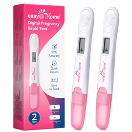 Easy@Home Digital Pregnancy Test 2 Pack – Midstream hCG Tests for Early Detection with Digital Display – Easy At-Home Use