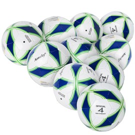 Aoneky Soccer Ball (Size 4-10 Pack Deflated Balls with 1 Pump)