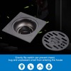 Hapivida Floor Drain, 3.89 Inch Stainless Steel Square Shower Floor