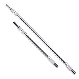 YINETTECH Flexible Drill Bit Extension Shank Holder Hex Tubing 200mm and 300mm Extension Screwdriver Drill Shank Holder 360 Degree 1/4 to 1/4 Inch 2 Pack