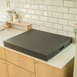 LASAM gas range cover cooktop induction saucer wide, black 65cmX54cmX7cm / 라샘 가스렌지덮개 쿡탑 인덕션받침 와이드, 블랙 65cmX54cmX7cm