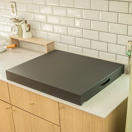 LASAM gas range cover cooktop induction saucer wide, black 65cmX54cmX7cm / 라샘 가스렌지덮개 쿡탑 인덕션받침 와이드, 블랙 65cmX54cmX7cm