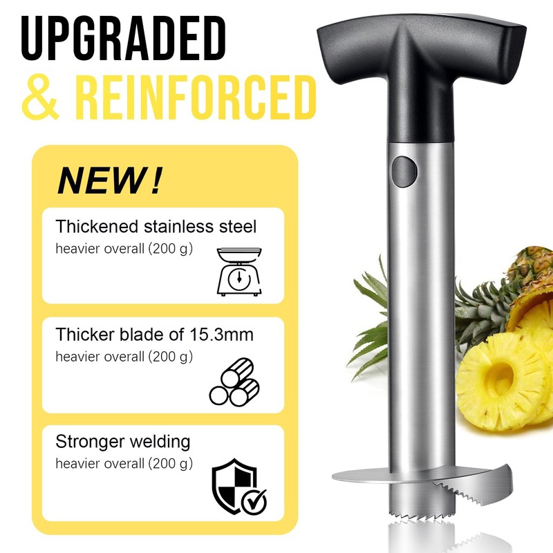 Pineapple Corer and Slicer, Sopito Pineapple Corer Stainless Steel Pineapple