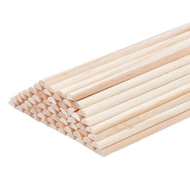 OLYCRAFT 50Pcs 151mm Wooden Dowel Rods Half Round 7x3.5mm Split Wood Dowels Sticks Half Round Wooden Strips Unfinished Wood Rod Arch Dowel Rods for DIY Crafts Braiding Tapestry Home Decor