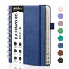 WEMATE Password Book with Alphabetical Tabs, Spiral Password Keeper Book