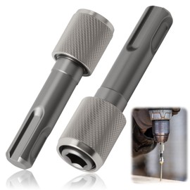 2PCS SDS Drill Bit Adapters, 6.35mm 1/4 Inch Hex Socket Drill Holder Converter SDS Socket Adaptor Set Round Shank to Hexagonal Shank Quick Change Conversion Tool for Power Drills Hammer Drills