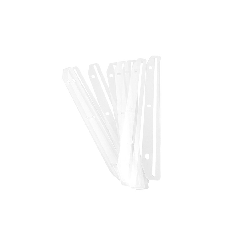 Baumgartens 3 Ring Magazine/Catalog Organizer Strips -3xHoles -12/Pack -Clear