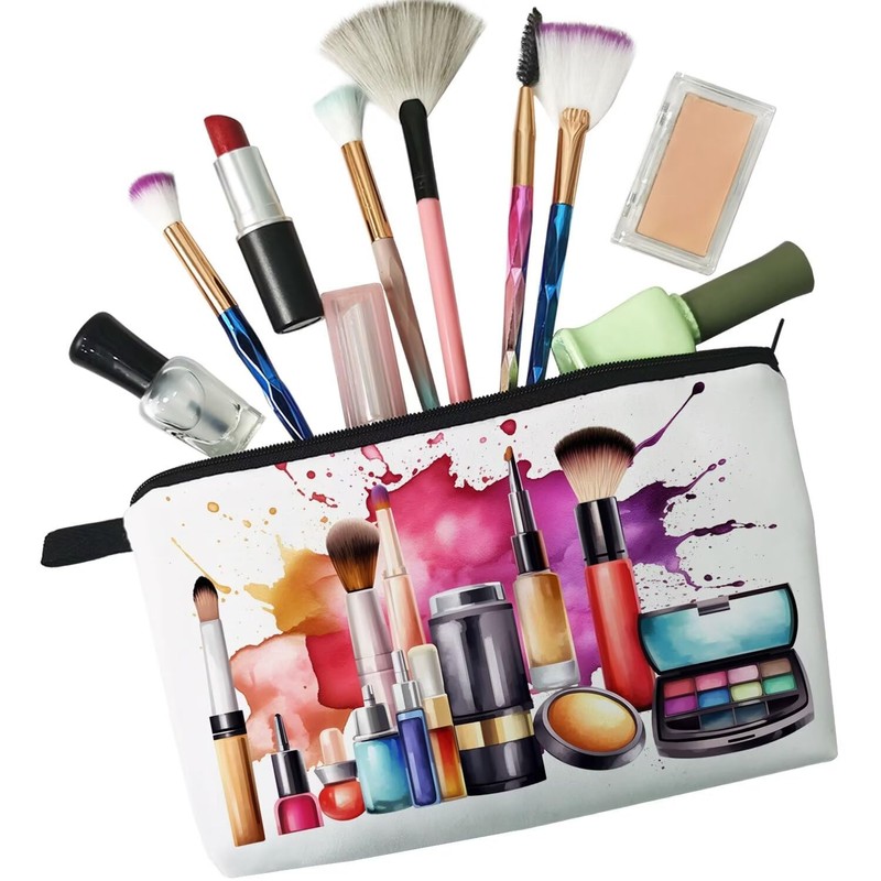 Livel lhood Cosmetics Pattern Makeup Bag Cute Small Organizer Zipper
