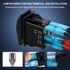 HOKAAER Waterproof Rocker Switch 12V/20A 24V/10A 5Pin SPST ON-Off Toggle
