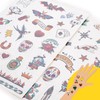 Legami - Temporary Tattoos for Kids Old School Theme, Washable,