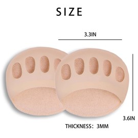 Keroius Almohadillas Para El Antepié De Tela De Nido De Abeja, Almohadillas Suaves Y Transpirables Para Almohadillas Para Los Pies, Calcetines Invisibles De Medio Forro Para Mujer, Alfombrilla Para Ta