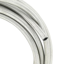 cyclingcolors Petrol Hose Steel Flex Stainless Steel 8 mm x 13.5 mm Rubber Reinforced Fuel Hose Steel Metal Motorcycle Tractor Car Lawn Mower Car Brush Cutter (Length 2 m)