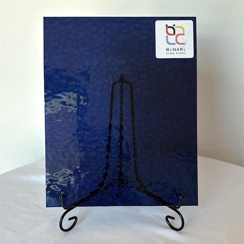 Wissmach Stained Glass Sheet : Midnight Blue English Muffle (8"x12"-1