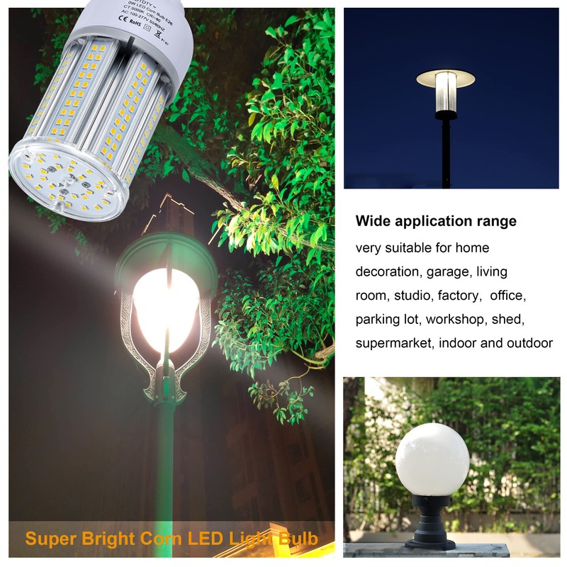 DJDTDTY 32W LED Light Bulb, E26 Base with E27 Adapter,