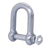 (Pack of 10) Galvanised Steel Shackle 1/4" (6mm), D Links