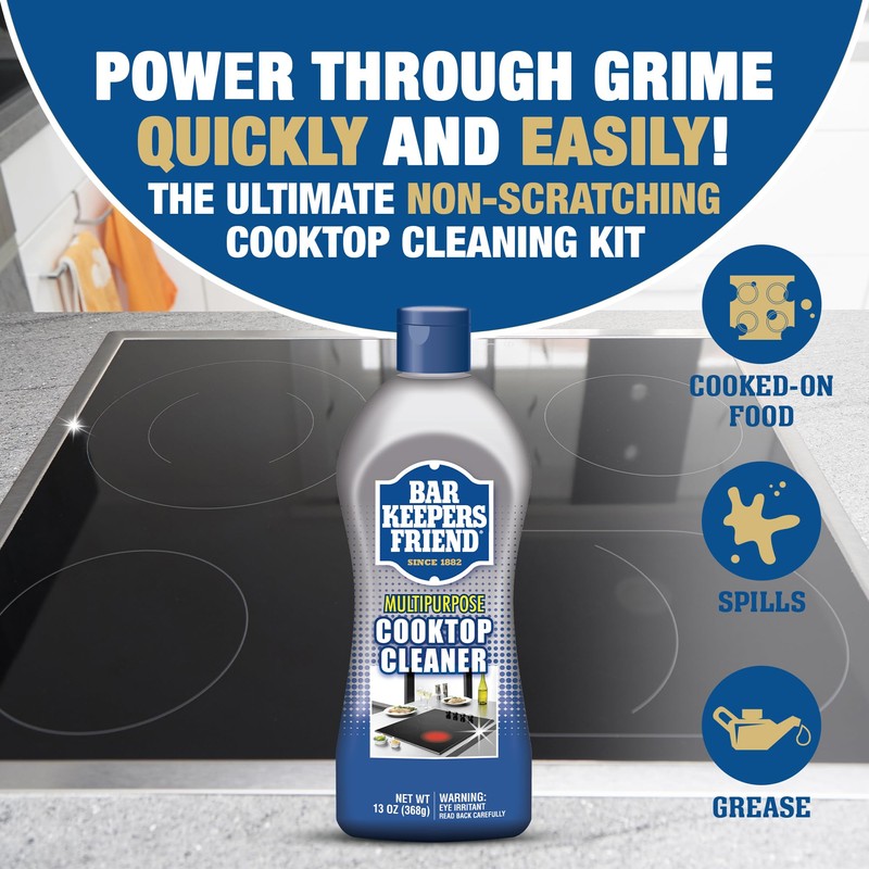 Bar Keepers Friend Cooktop Cleaner (2 x13 oz) Multipurpose Liquid
