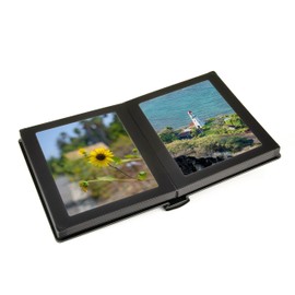 Tuscany Albums Professional Leatherette Bound Slip-in Photo Album, Holds 30 8x10 Photos (15 Page), Black