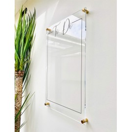 Large Clear Acrylic To Do List for wall | Dry-Erase Message White Board Calendar Wall Mounted Office Home Family Organization Tools Must Haves School Kids Adult Mom Teen Monthly Weekly ADHD Tools