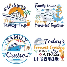 Large Cruise Door Magnets Decorations - 4 Pcs Family Themed Cruise Ship Door Decorations Sea Anchor Waterproof Cruise Essentials Stickers Magnetic Decor For Summer Carnival Party Cabin Refrigerator